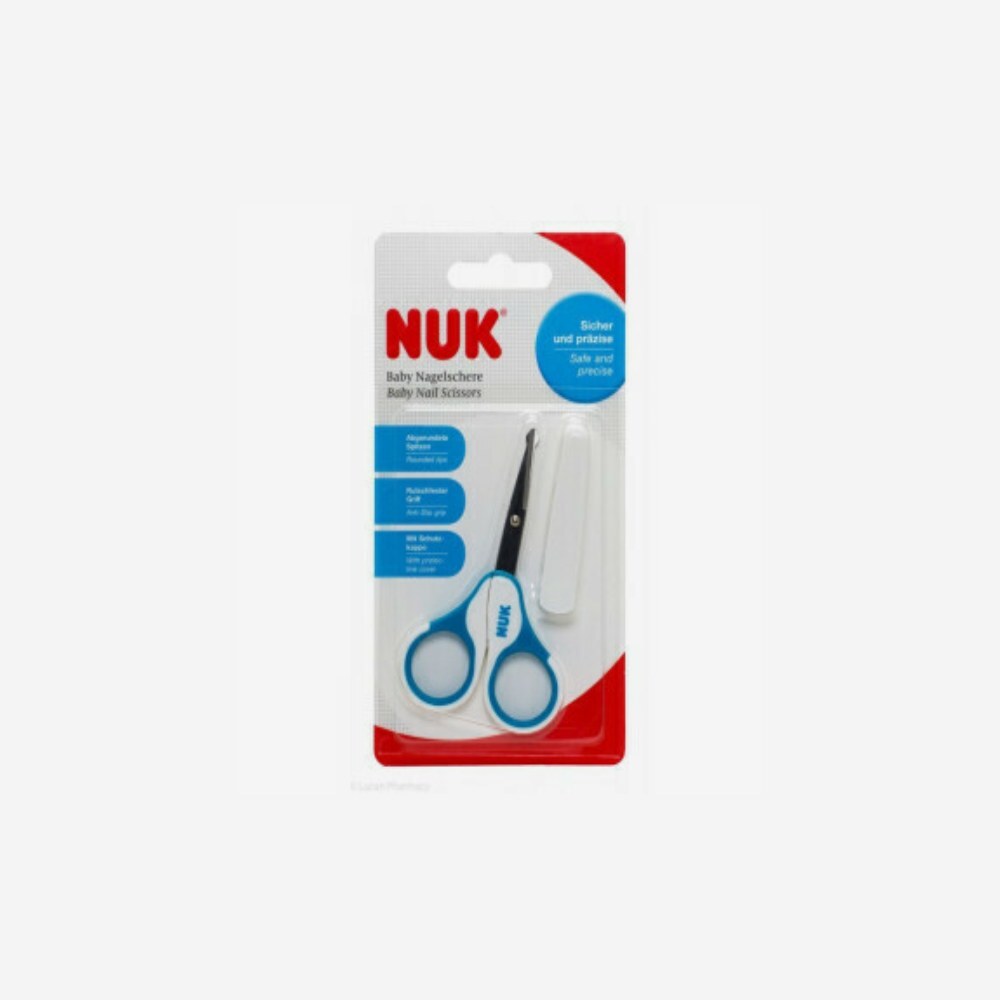 Nuk  Ножницы дет. безопасные с колпачком