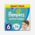 Pampers подгузники N6 56шт.