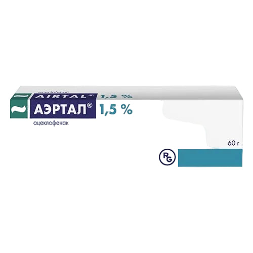 Аэртал 1.5% крем 60г