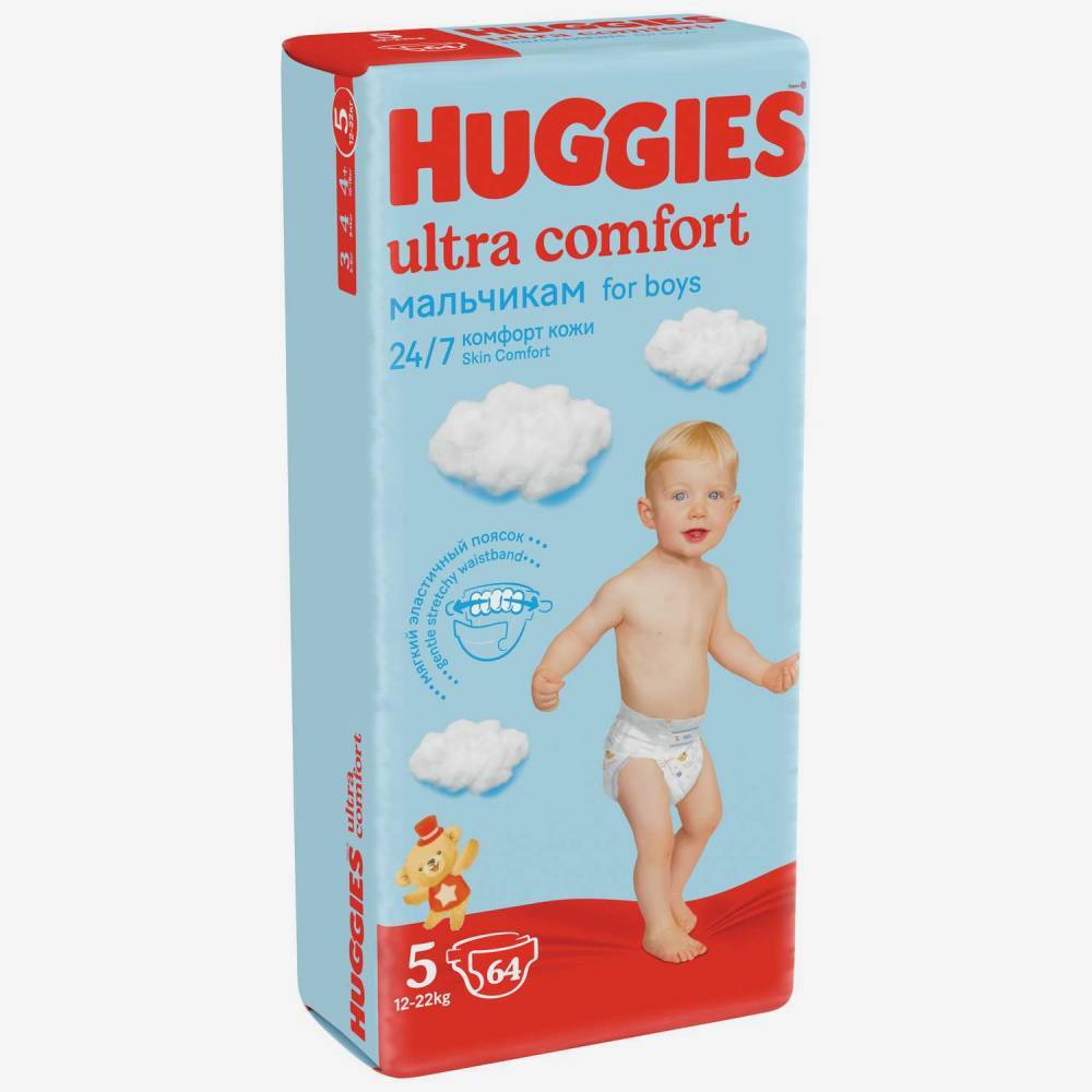 Huggies Ultra Comfort для мальчиков N5 64шт.