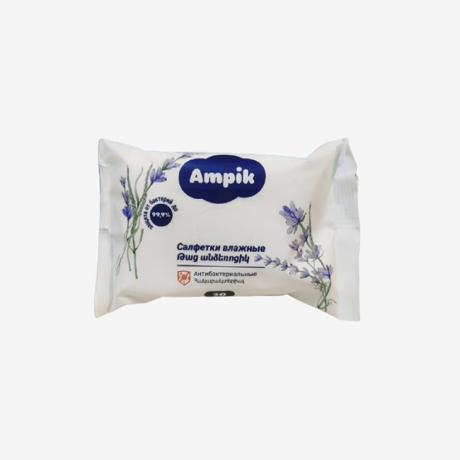 Ampik влажные салфетки антибакт. 20шт.