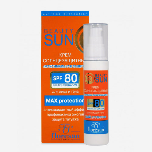 Floresan Արևապաշտպան կրեմ SPF 80 (UVA//UVB) դեմքի և մարմնի համար 75 մլ