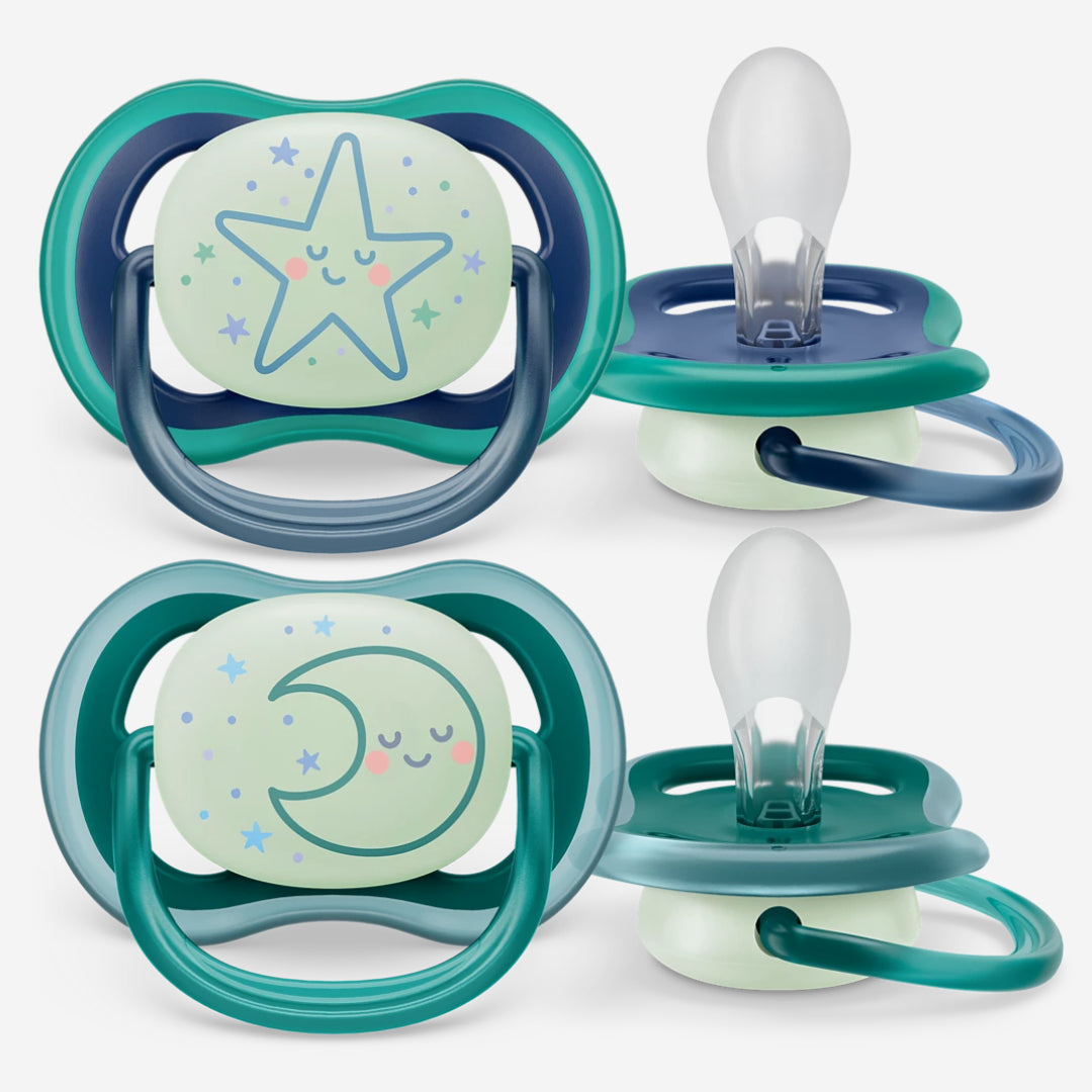 Avent Ultra Air Nighttime пустышка из силикона 6-18 мес. 2шт.