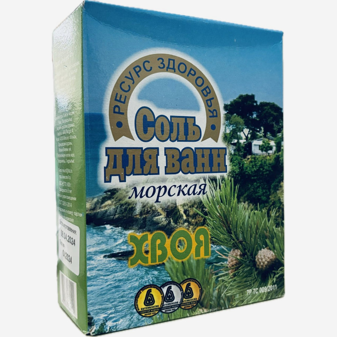 Морская соль для ванн хвоя 600г