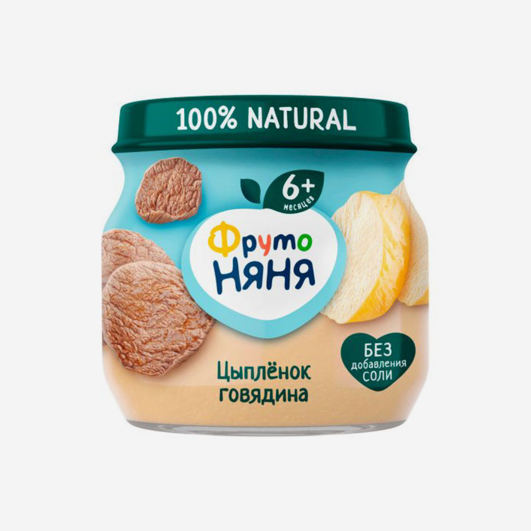 Fruto Nyanya chicken-beef puree 80 g