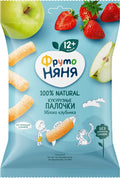 Фруто Няня кукурузные палочки яблоко,клубника 12 мес. 20гр  -,