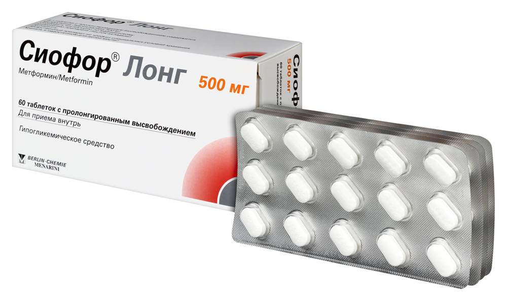 Сиофор лонг таб. п/о 500мг x 60