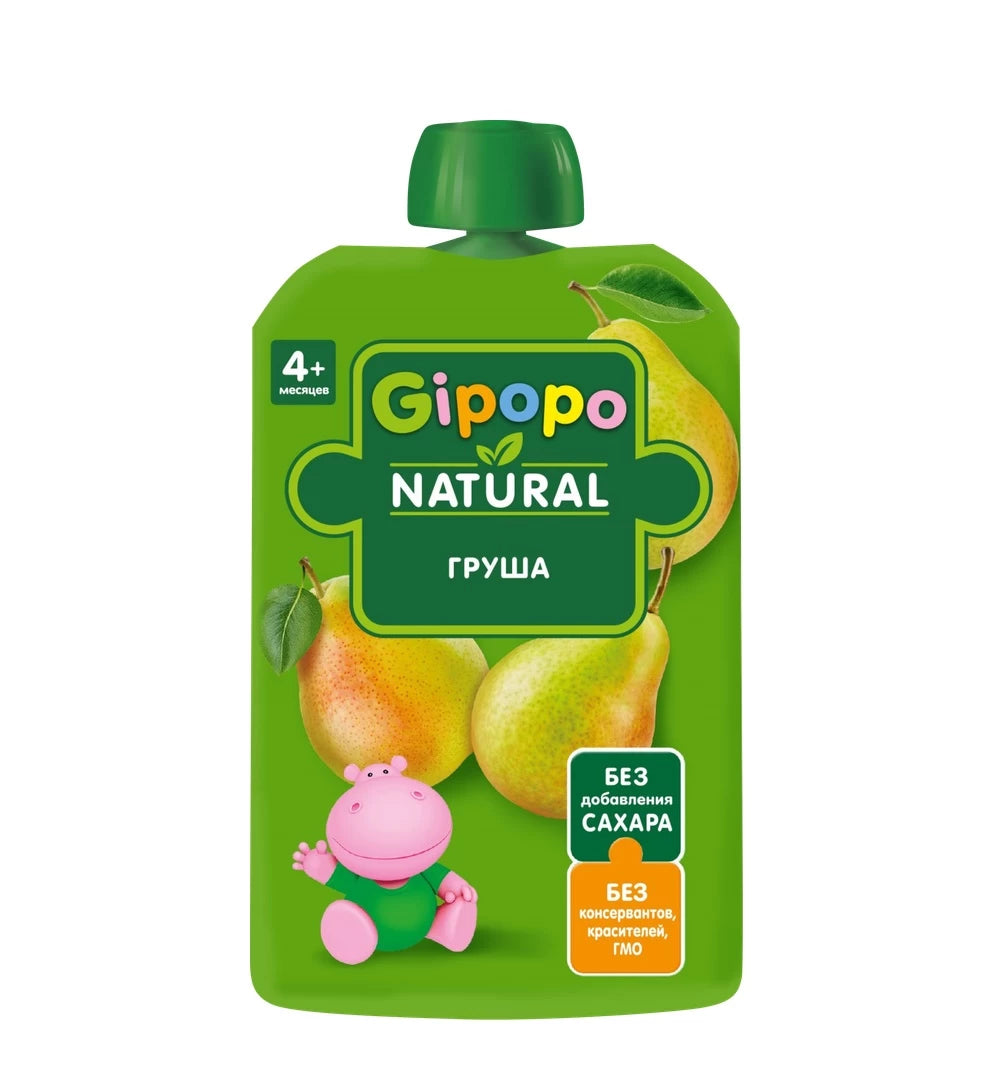 GIPOPO Пюре «Нежная груша», с 4 месяцев, 90 г