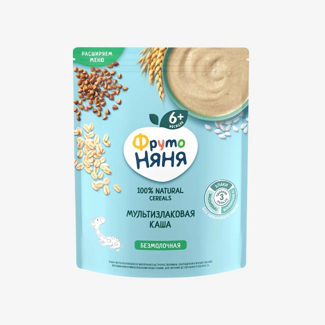 Fruto Nyanya multigrain milk-free porridge 6 months 200g -,