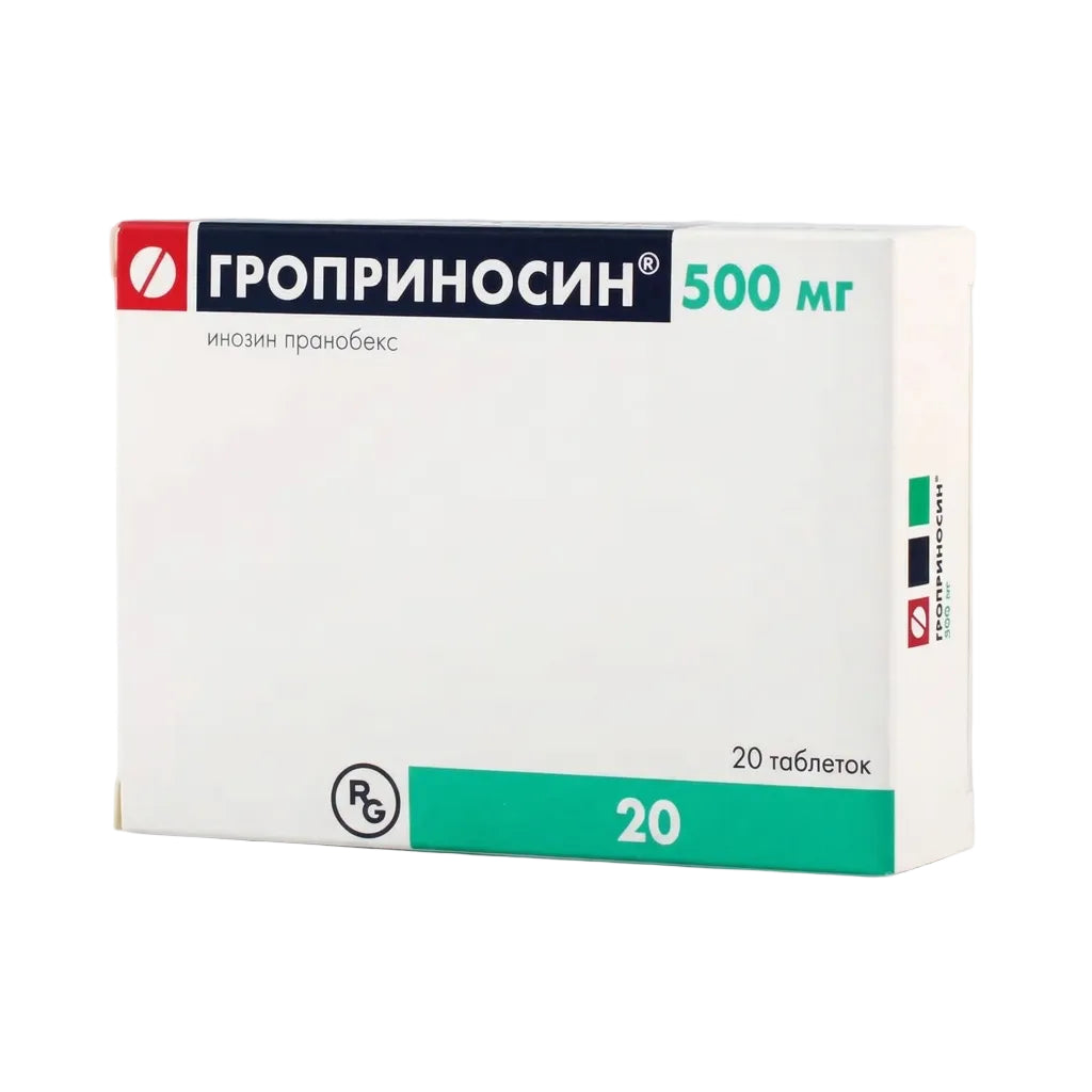 Гроприносин 500 мг, 20 шт.