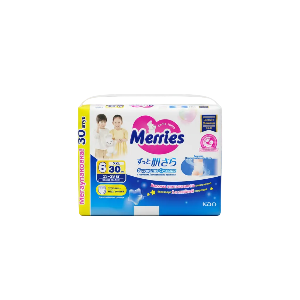 Merries трусы N6 30шт.