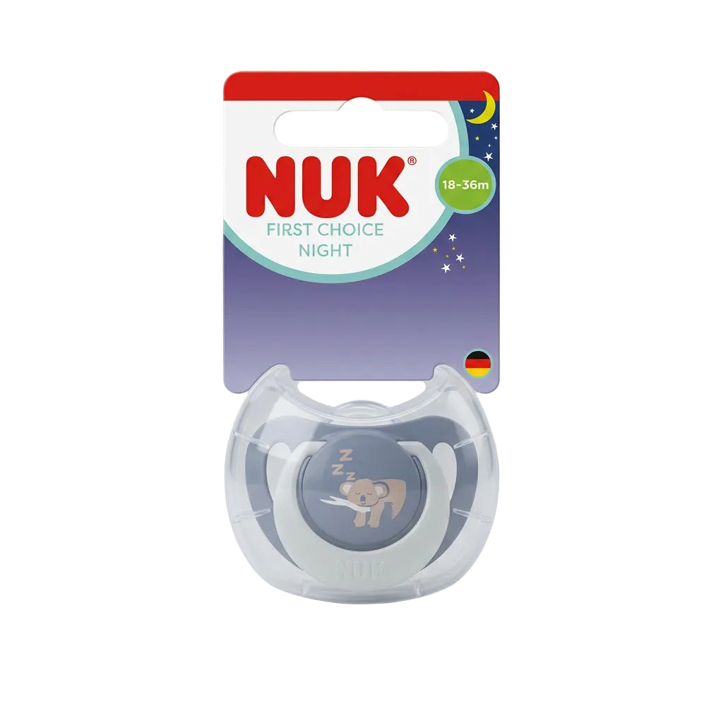 Пустышка силиконовая NUK FC Night 18–36 мес., 1 шт.